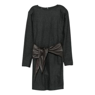 Emporio Armani Dames, Jurken, Grijs, Maat: XS Katoen