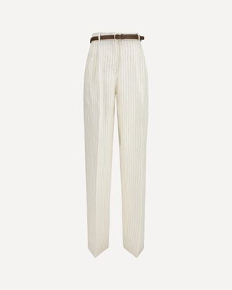 Max Mara Linen Pants Female 42