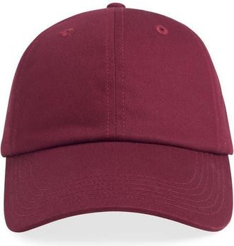 Favorite Daughter Cotton Twill Leather Strap Baseball Cap in Burgundy at Nordstrom