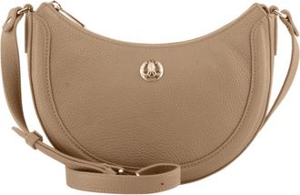 Pourchet Tassen, Dames, Beige, ONE Size, Leer, Shoulder Bags
