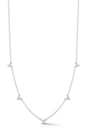Glaze Jewelry Cubic Zirconia Station Chain Necklace in Silver at Nordstrom Rack