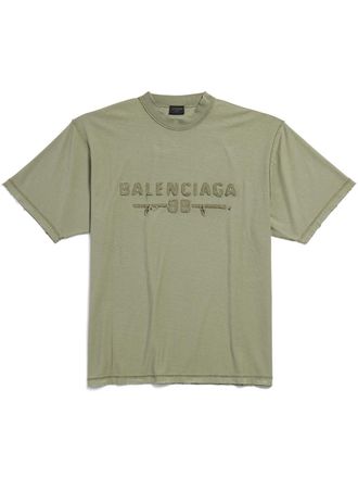 Balenciaga Mens T-Shirt in Green