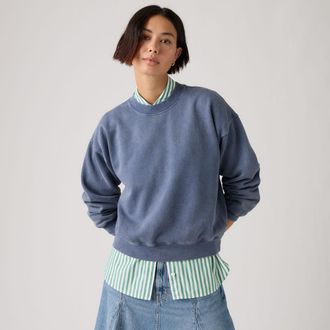 Levi's Vintage Boxy Sweatshirt - Womens - XS - Blue