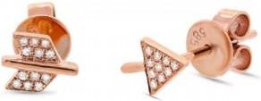 Allurez 0.05ct 14k Rose Gold Diamond Arrow Earrings