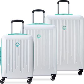 DELSEY Paris Christine 3-Piece Hardside Expandable Suitcase Set in White/teal at Nordstrom