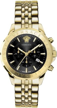 Versace Signature Chronograph - Heren - Horloges - Geel - ONE Size - Accessoires