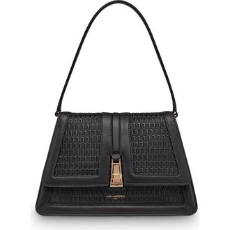 Karl Lagerfeld Mercerie Shoulder in Black/gold at Nordstrom