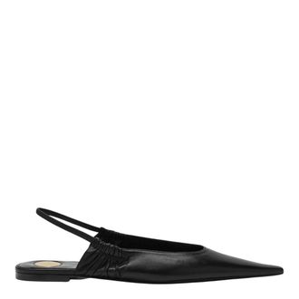 Saint Laurent Ballerinas, female, Black, Size: 7 1/2 US Biarritz 05 Ballerina