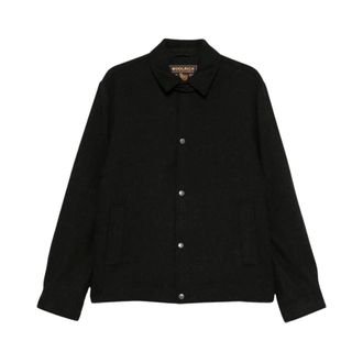 Woolrich Keating Shirt Jacket - Heren - Jassen - Zwart - Maat: XL Wol