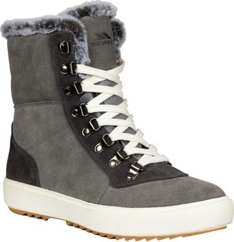 Trespass Womens/Ladies Korinna Suede Lace Up Snow Boots (Grey) - Size UK 7