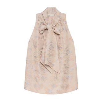 Maliparmi Maliparmi, Tops, Dames, Beige, L, Polyester, Mouwloze Top