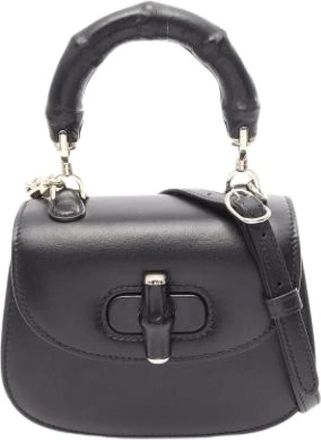 Gucci Pre-owned Vintage Mini Bag - Dames - Vintage Mini Tas - Zwart - ONE Size - Leer - Vintage