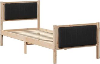vidaXL Estructura De Cama Con Cabecera Marr&oacute;n Y Negro 75 X 190 Cm Vidaxl