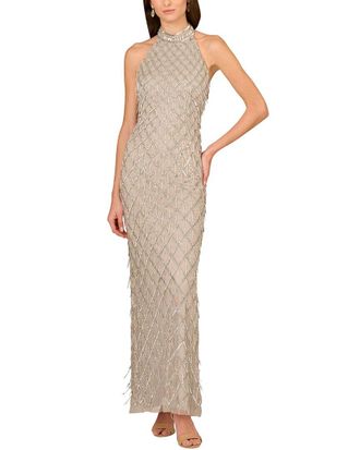 Aidan Mattox Embellished Maxi Dress