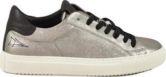 Nevver Silver Leather Sneakers
