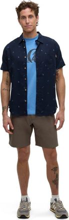 tentree Lake Life Mancos Shirt in Midnight Blue/lake Life at Nordstrom, Size Xx-Large