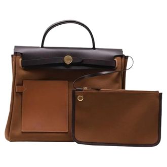 Herm&egrave;s Pre-owned Herbag Zip 31 Pocket Bag - Dames - Pre-owned - Bruin - Maat: ONE Size
