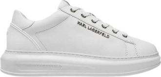 Karl Lagerfeld Kapri Sneaker - Heren - Sneakers - Wit - 45 EU - Leer - Schoenen