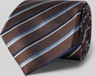 Joop Krawatte aus Seide im Allover-Look (8 cm) in Schoko, Gr&ouml;&szlig;e 1