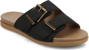 Journee Collection Cosette Slide Sandal in Black Cosette at Nordstrom Rack, Size 7.5