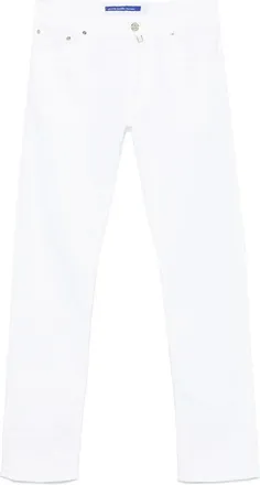 Jacob Cohen White Stretch Cotton Long Jeans