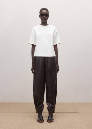 Mango Maglietta oversize in cotone bianco sporco - Donna - L - MANGO