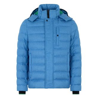Herno Winter Jackets, male, Blue, Size: 2XL Blue padded jacket with modern hood