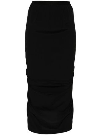 Rick Owens Shrimp midi skirt - women - FSC Acetate/Silk - 42 - Black