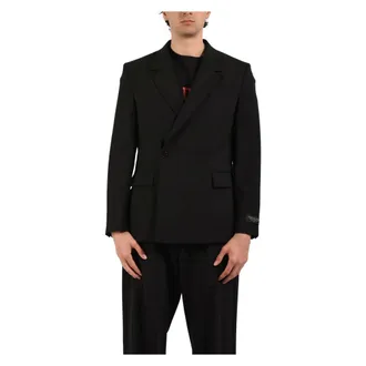 Msgm Notched-lapel Single-breasted Blazer - male - MSGM - Blazers - Black - XL - Suits