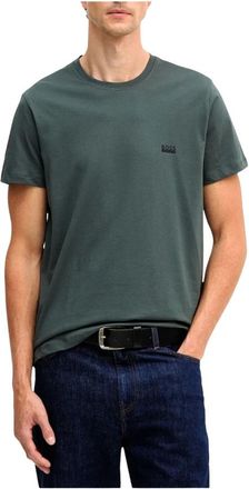 HUGO BOSS Camiseta de Algod&oacute;n con Logo MC - Tops - Hombre - Verde - L