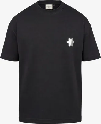 Genti Monogram Chrome T-shirt | Zwart