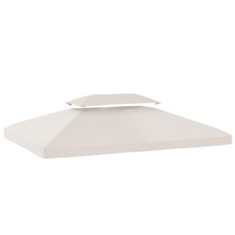 OUTSUNNY Techo de repuesto 400x300 cm crema