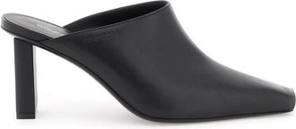 Courr&egrave;ges Leren Cut-Out Muiltjes - Dames - Muiltjes - Zwart - 39 EU - Schoenen