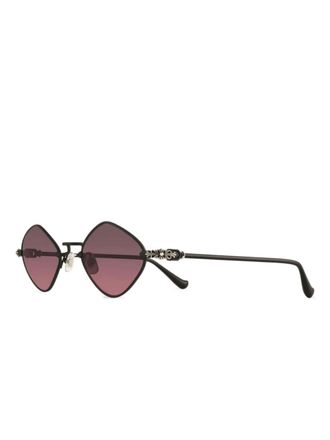 Chrome Hearts Diamond Dog zonnebril - Zwart