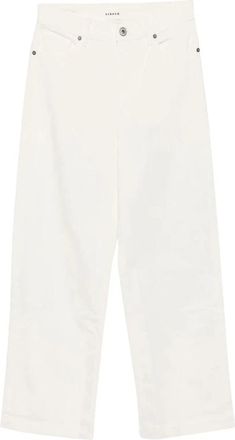 P.A.R.O.S.H. Cuoricini Wide-Leg Boerenkatoen Broek - Dames - Regular Fit Jeans - Wit - S - Katoen - Jeans