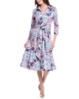 Nic+Zoe NIC + ZOE Scribble Blooms Shirt Dress