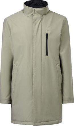 AlltheMen Mens Winter Parka Coat Windproof Casual Mid Length Jacket Thick Solid Color Outdoor Warm Khaki XXL