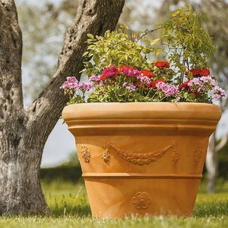 Monacis Vaso in Polimero Monacis Doppio Bordo Festone Terracotta &Oslash;65 (60X50h)