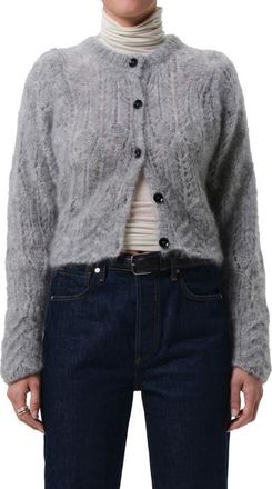 Citizens Of Humanity Odette Fuzzy Cardigan in Heather Grey L at Nordstrom, Size Medium