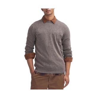 Barbour Essential Crewneck Jumper - male - Barbour - Round-neck Knitwear - Gray - S - Knitwear