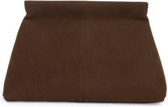 BCBGeneration Faux Suede Clutch in Chocolate at Nordstrom Rack