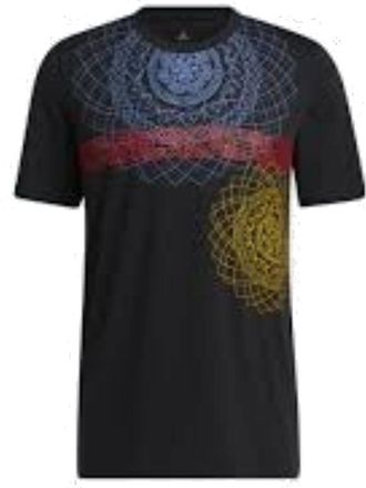adidas Dame EP GM T-Shirt Black Blue Yellow GR9924