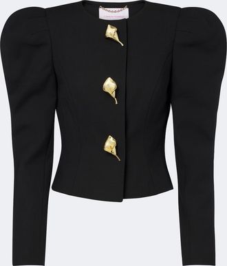 Carolina Herrera Puff-sleeve wool-blend jacket