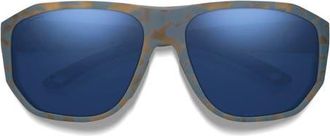 Smith Outrigger 61mm ChromaPop Polarized Sunglasses in Flint /Tarmac Tortoise /Blue at Nordstrom