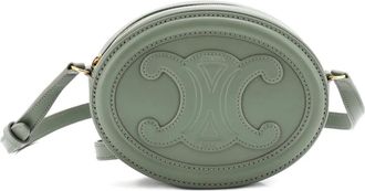 Celine Triomphe Oval Leather Mini crossbody bag - Verde
