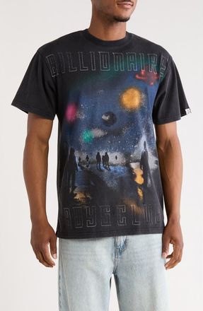 Billionaire Boys Club BB Mist Oversize Cotton Graphic T-Shirt in Black at Nordstrom Rack, Size Xxx-Large