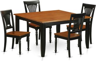 East West Furniture 5 Pc Dining room set-Dining Table and 4 Wood Dining Chairs