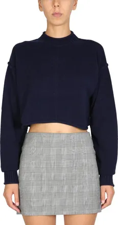 Max Mara Wolle und Kaschmir -Crew -Nackenpullover