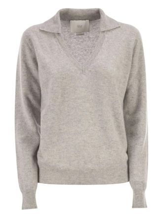 VANIS&Eacute; Patty long-sleeves polo top - Grigio