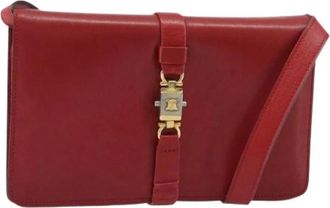 Celine Pre-owned Vintage Schoudertas - Dames - Vintage Schoudertas - Rood - ONE Size - Leer - Vintage